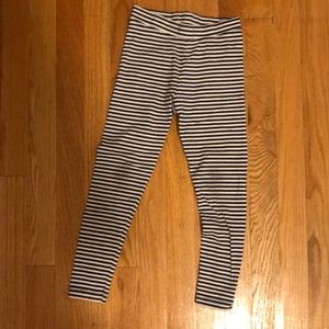Navy striped primary legging